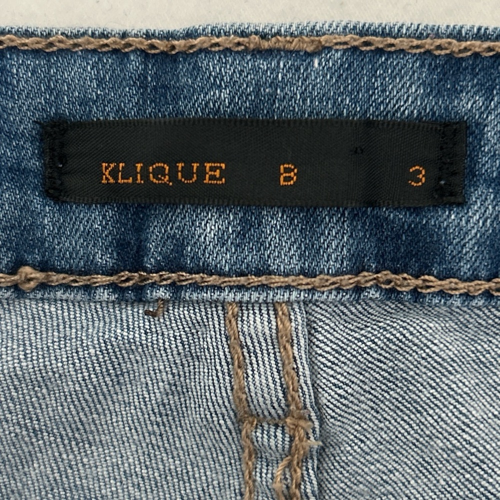 Distressed Light Blue Denim Jean Shorts for Women - Picture 2 of 6
